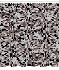Blurry Tones Of Color Geometric Pattern Shower Curtain For Modern Bathroom Decor