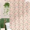Blush Pink Floral Shower Curtain With Vintage Liberty Ditsy And Sage Green Botanical Print For A Bohemian Look