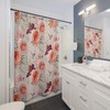 Blush Roses Shower Curtain With Floral Print For A Romantic Ambience