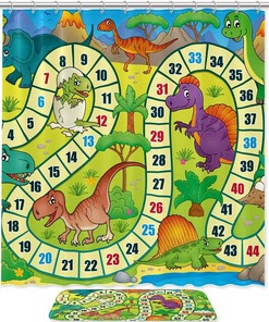 Board Desk Game Waterproof Shower Curtain For A Playful Bathroom Design