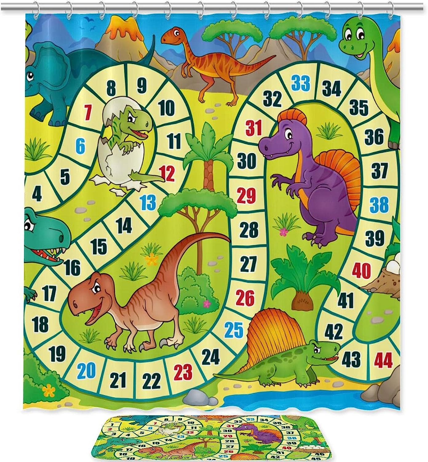 Board Desk Game Waterproof Shower Curtain For A Playful Bathroom Design