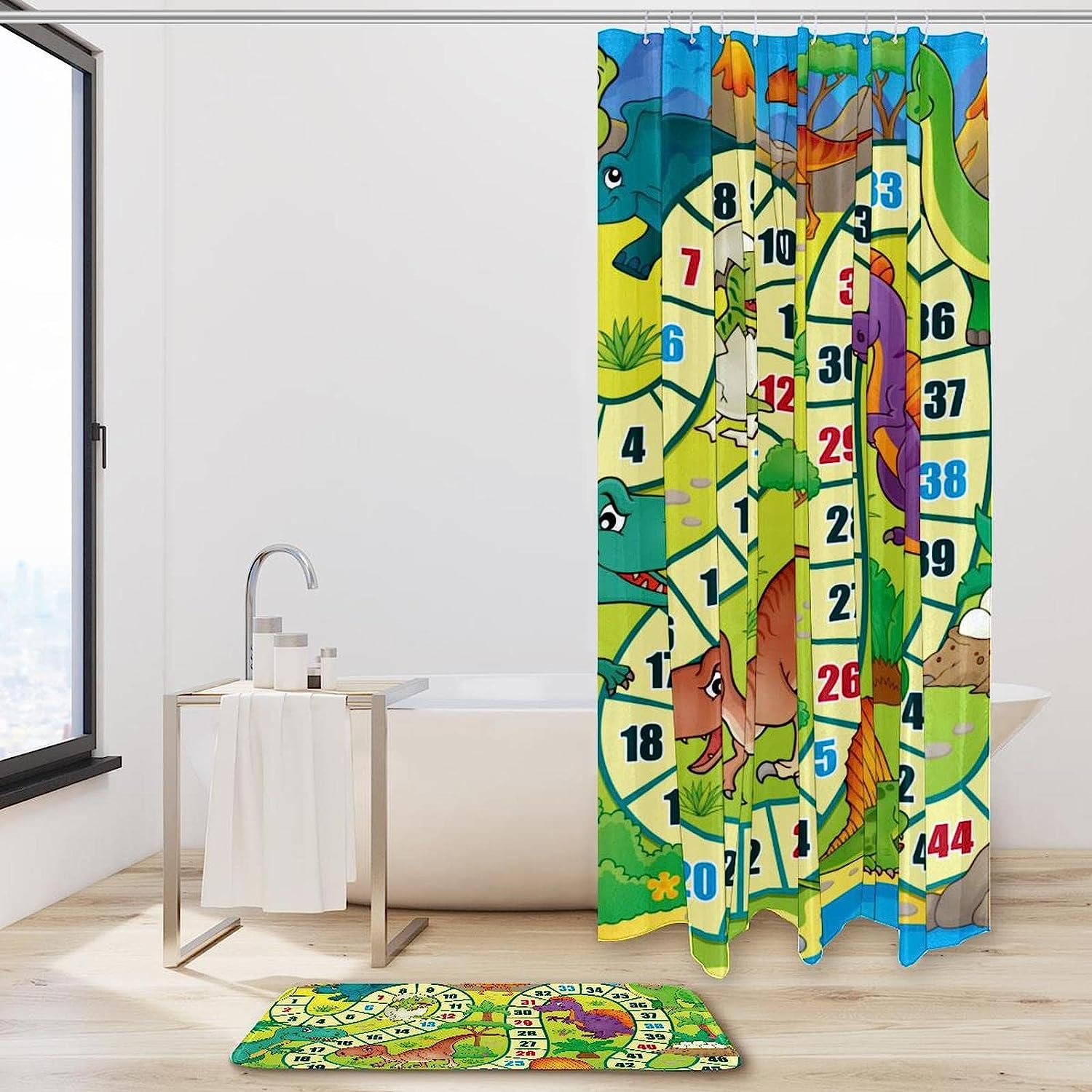 Board Desk Game Waterproof Shower Curtain For A Playful Bathroom Design - Image 2