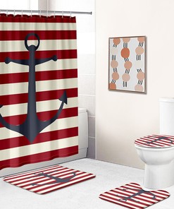 Boat Anchor Bathroom Shower Curtain For A Seafaring Look