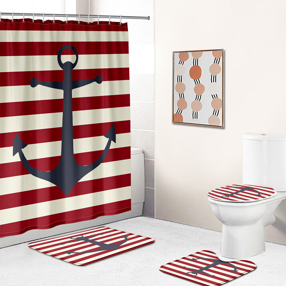 Boat Anchor Bathroom Shower Curtain For A Seafaring Look