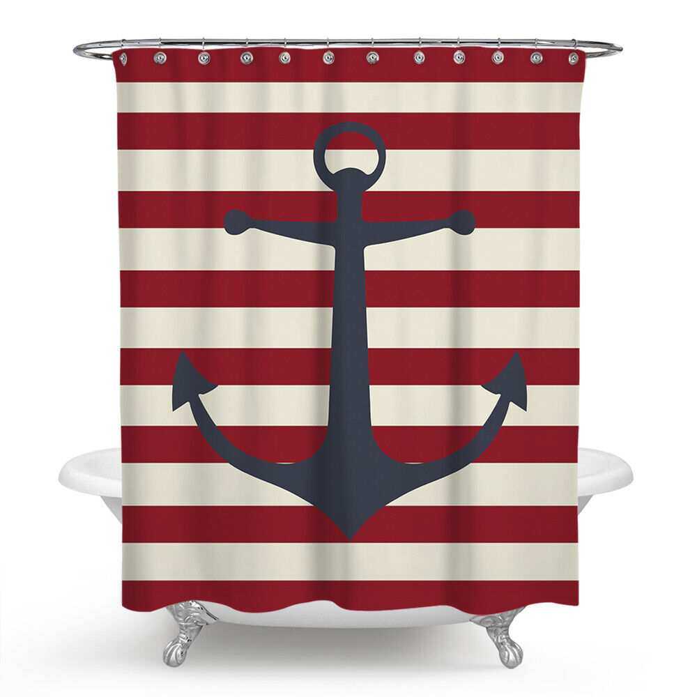 Boat Anchor Bathroom Shower Curtain For A Seafaring Look - Image 2