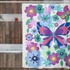 Bohemian Blossoms & Butterflies Shower Curtain, Beautiful Flowered Bath Curtain For Cute And Unique Bathroom Decor