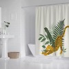 Bohemian Cheetah Shower Curtain, Tropical Bathroom Decor