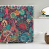 Bohemian Chic Floral Shower Curtain With Colorful Boho Flower Design, Perfect For House Warming Gift