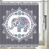 Bohemian Elephant Shower Curtain For An Ethnic-Inspired Bathroom Decor, Creative Bathroom Accessories