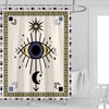 Bohemian Evil Eye Print Waterproof Fabric Shower Curtain for Bathroom Decor