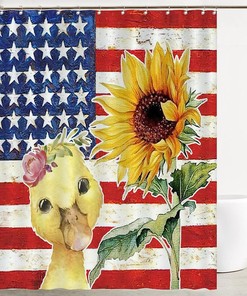 Bohemian Farm Animals Shower Curtain - Waterproof 72X90 