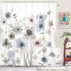 Bohemian Floral Fall Shower Curtain Waterproof Fabric Shower Curtain for a Boho-Chic Bathroom