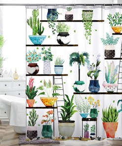 Bohemian Flower Bathroom Curtain With Colorful Print For Happy Memories