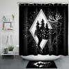 Bohemian Forest Elk Shower Curtain For Bathroom