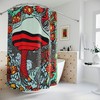 Bohemian Home Decor with Custom and Unique Magic Mushrooms Shower Curtain, Trippy and Psychedelic Shroom Print. 