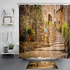 Bohemian Jungle Botanical Leaf Shower Curtain