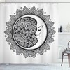 Bohemian Mandala Moon Astrology Shower Curtain For Bathroom