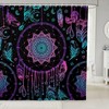 Bohemian Mandala Shower Curtain with Purple Dream Catchers for Boys