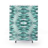 Bohemian Mint Shower Curtain with Southwestern Style Prints