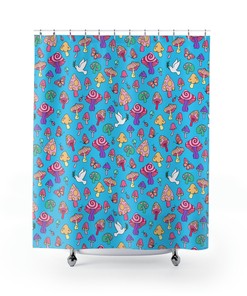 Bohemian Mushroom Shower Curtain - A Funky And Unique Bathroom Accessory