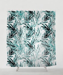 Bohemian Palm Print Shower Curtain - Artistic Bathroom Decor