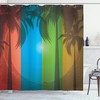 Bohemian Palm Trees Print Shower Curtain for a Hip Bathroom