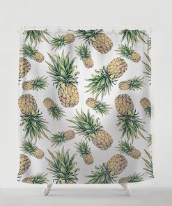 Bohemian Pineapple Shower Curtain for a Unique and Personalized Bathroom Decor