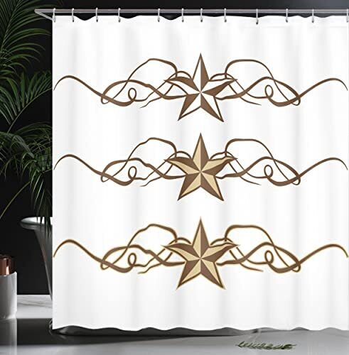 Bohemian Psychedelic Shower Curtain, Eastern Trippy Pattern Boho Art Print For Bathroom, Cloth Fabric Decor, White - Image 3