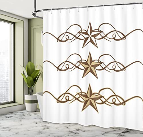 Bohemian Psychedelic Shower Curtain, Eastern Trippy Pattern Boho Art Print For Bathroom, Cloth Fabric Decor, White - Image 4
