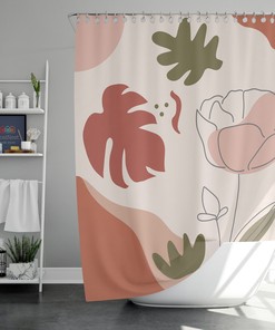 Bohemian Rose Floral Shower Curtain for a Chic and Free-Spirited Bathroom