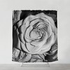 Bohemian Rose Shower Curtain In Black And White, A Unique Wedding Gift For The Contemporary Couple