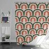 Bohemian Shape Rainbows Printed Shower Curtain For Colorful Bathroom Decor