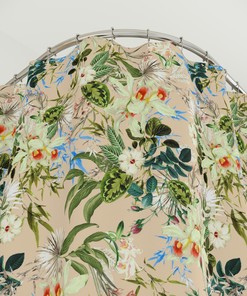 Bohemian Shower Curtain with Tropical Flowers and Leaves for a Funky Bathroom