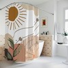 Bohemian Style Sunburst Shower Curtain, Boho Chic Bathroom Decor