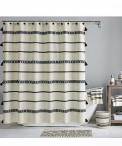 Bohemian Tribal Shower Curtain With Tassel, Printing, Home Kitchen Country Style Window Curtain