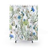 Bohemian Vintage Floral Butterfly Shower Curtain for Bathroom