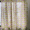 Bohemian White Floral Print Shower Curtain, Set of Two, Beach House Bathroom Decor