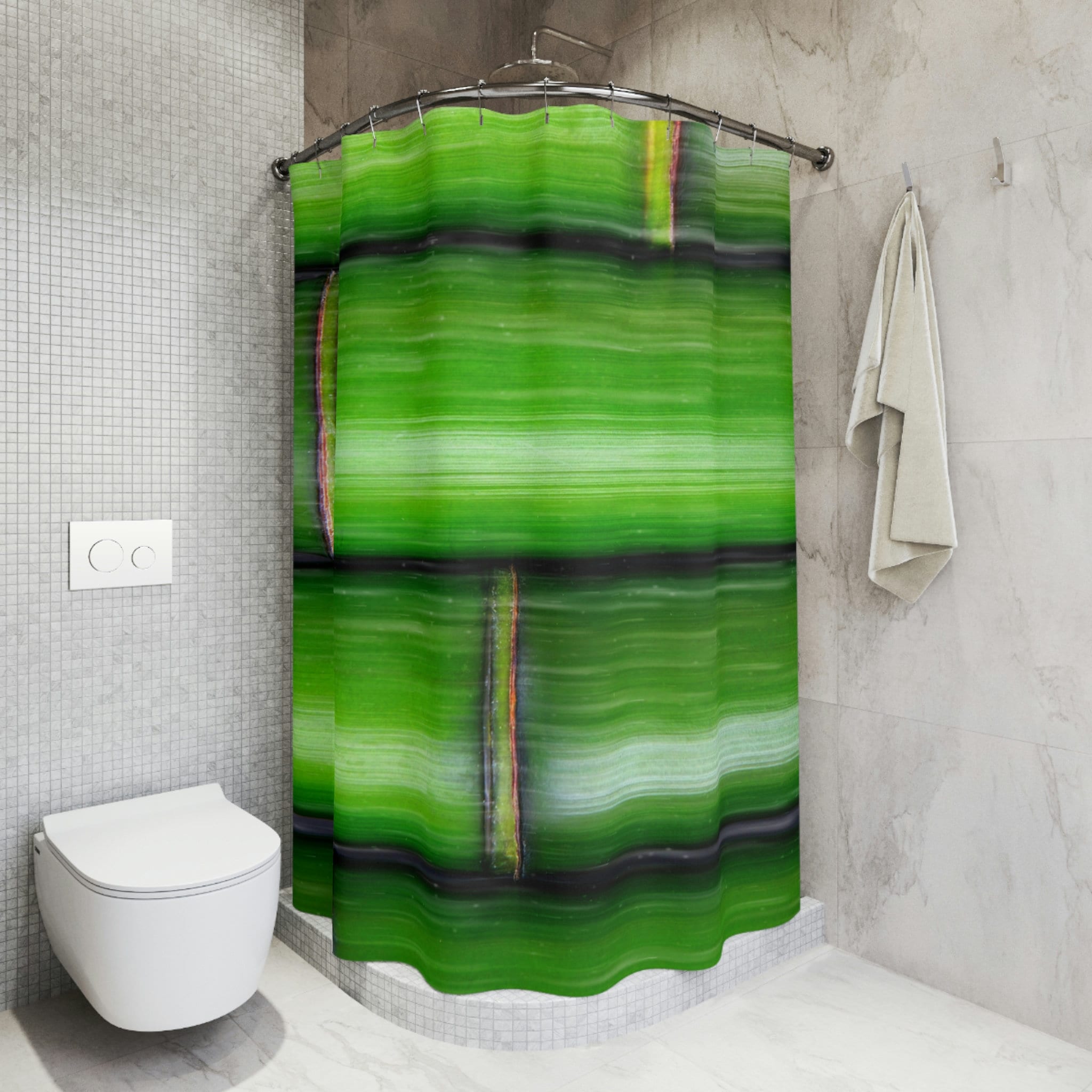 Boho Art Bamboo Shower Curtain For Bathroom Decor
