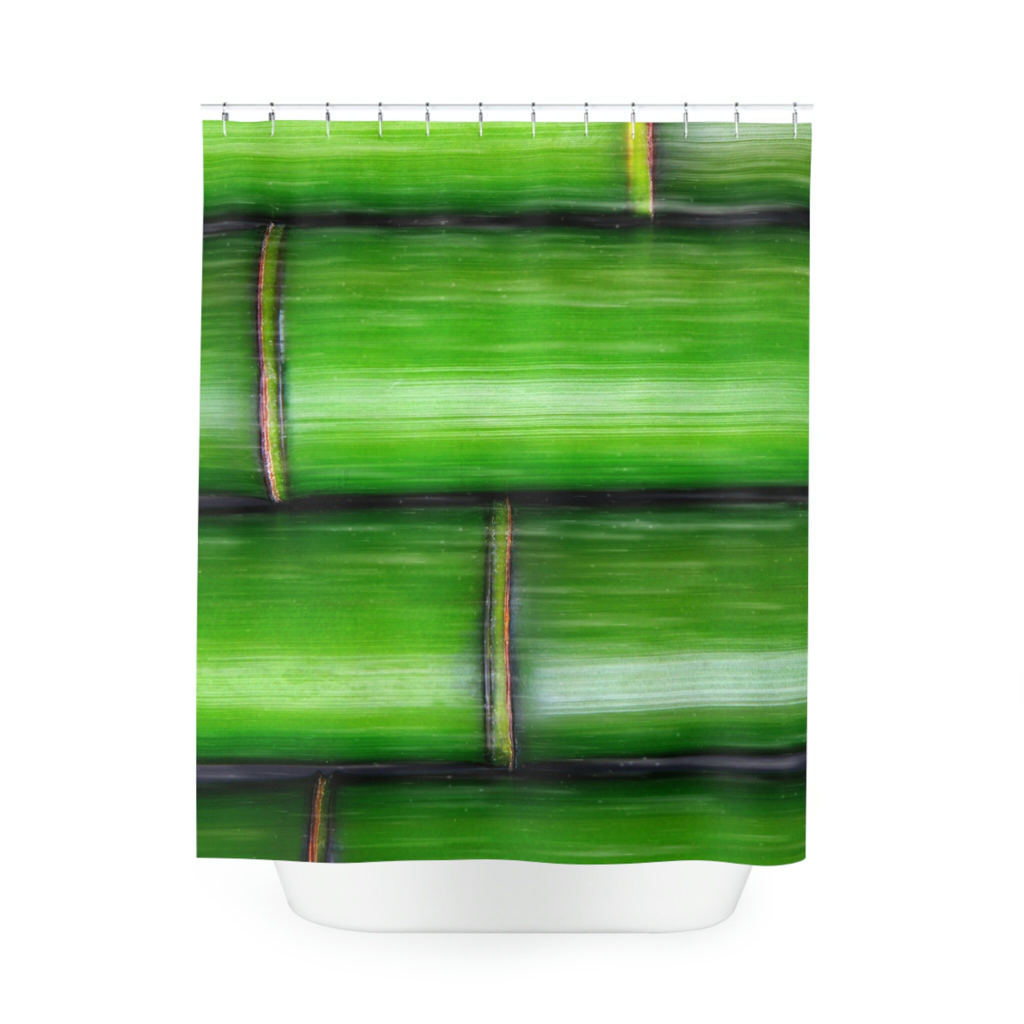 Boho Art Bamboo Shower Curtain For Bathroom Decor - Image 2