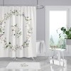 Boho Botanical French Shower Curtain With White Springtime Flowers - Add French Country Charm To Your Decor