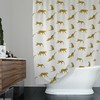 Boho Botanical Leopards Shower Curtain for Bathroom Decor 