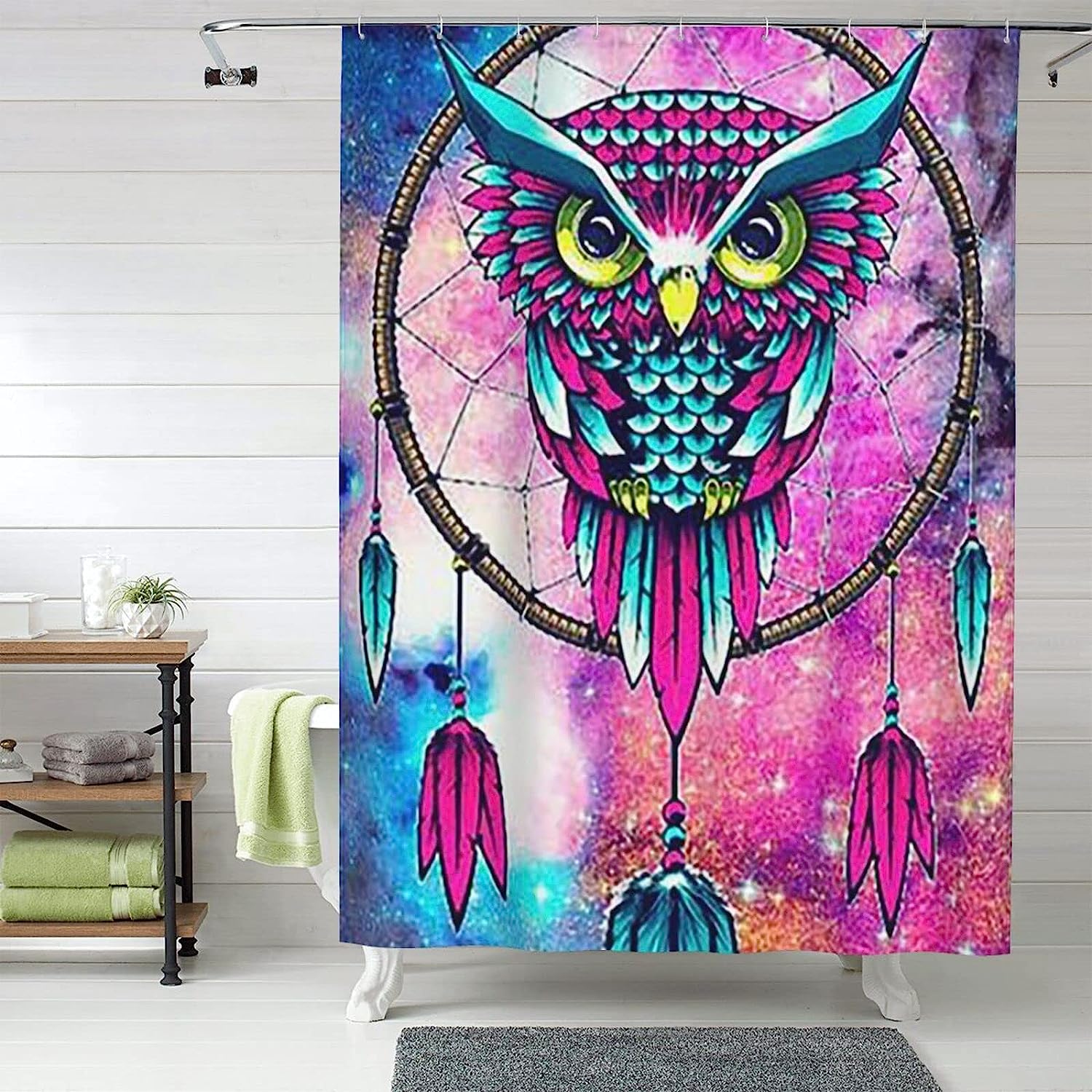 Boho Botanical Shower Curtain for a Vintage Bohemian Look