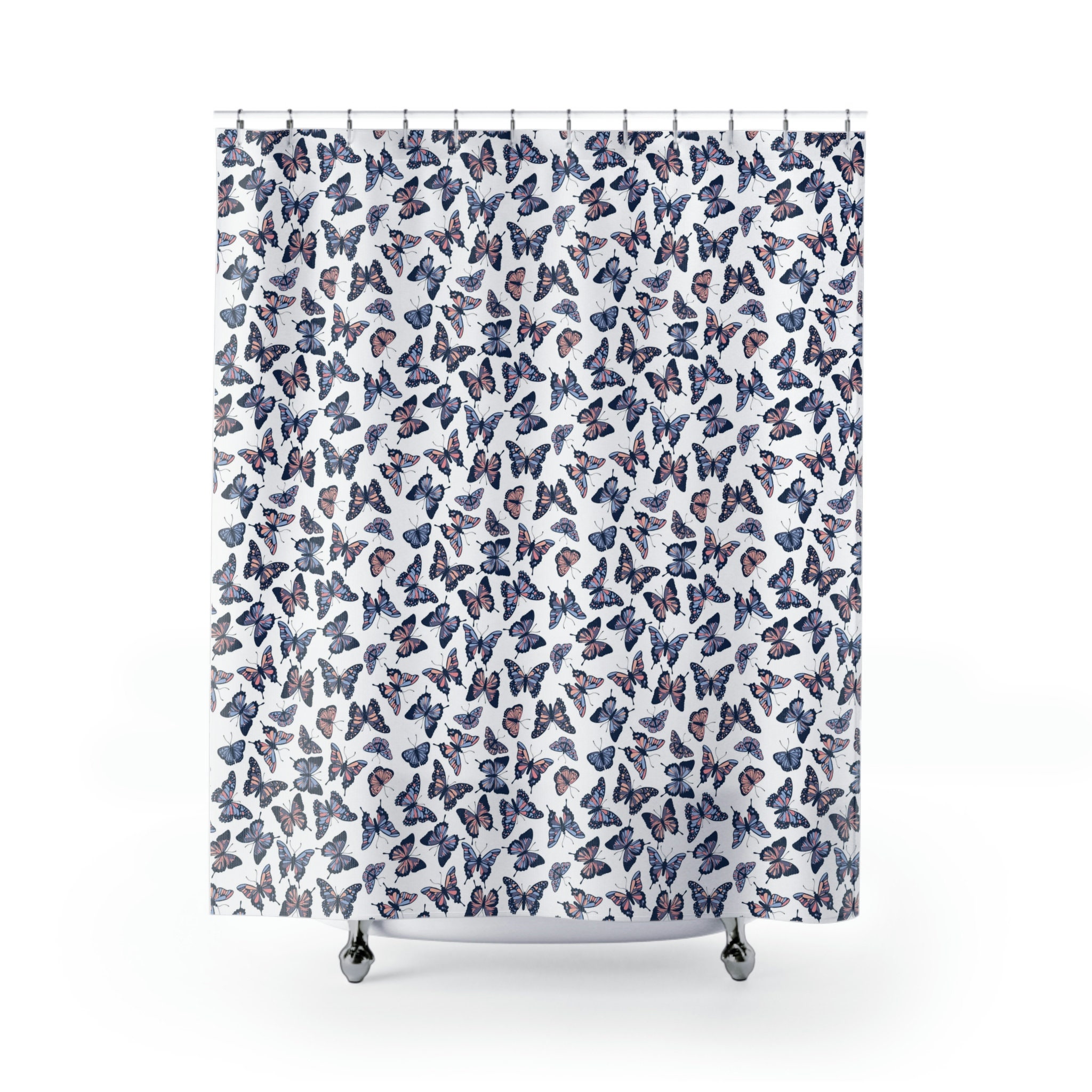 Boho Butterfly Shower Curtain - Colorful And Unique Bathroom Decor For Kids And Butterfly Lovers
