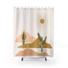 Boho Cactus Shower Curtain In Sun And Sand Colors - Add A Southwestern Vibe To Your Bathroom