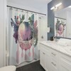 Boho Celestial Macrame Shower Curtain With Soft And Warm Lighting