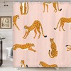 Boho Cheetah Fabric Shower Curtain, Fashionable Bathroom Decor