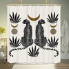 Boho Cheetah Leopard Shower Curtain Abstract Wildlife Sun Moon Jungle Safari Bath Decor