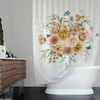 Boho Chic Large Flower Shower Curtain for Romantic Bathroom Decor