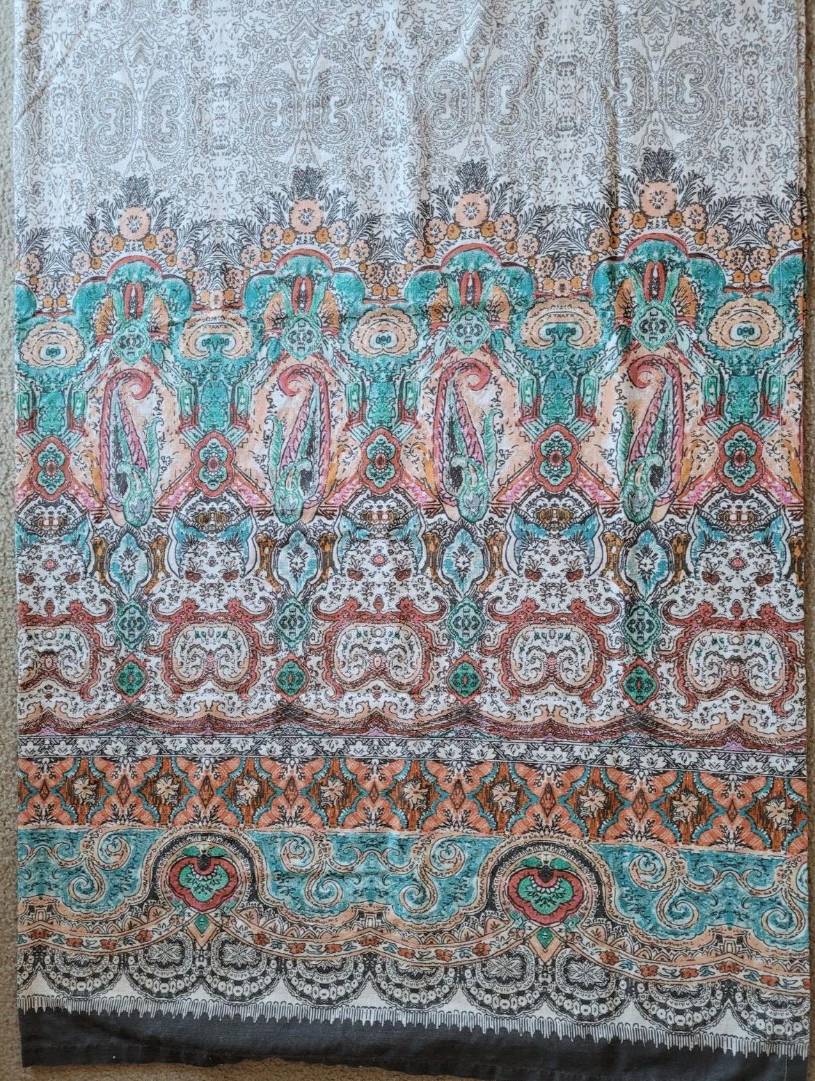Boho Chic Pasha Print Shower CurtainWorld Market Fabric Grommet Panel for Womens Bathroom Decor