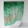 Boho Chic Shower Curtain In Emerald Green For Modern Bathroom